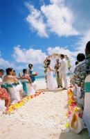beach wedding in white sand